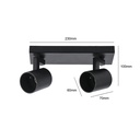 Canopus 2 BK - Luminaria Sobrepuesta Direccionable GU10 