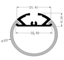 Perfil de Aluminio Circular para Cinta LED, 2m