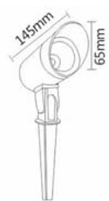 Levan 7 - Luminaria con Estaca de 50cm, 24º; IP65, Direccionable, Antideslumbrante