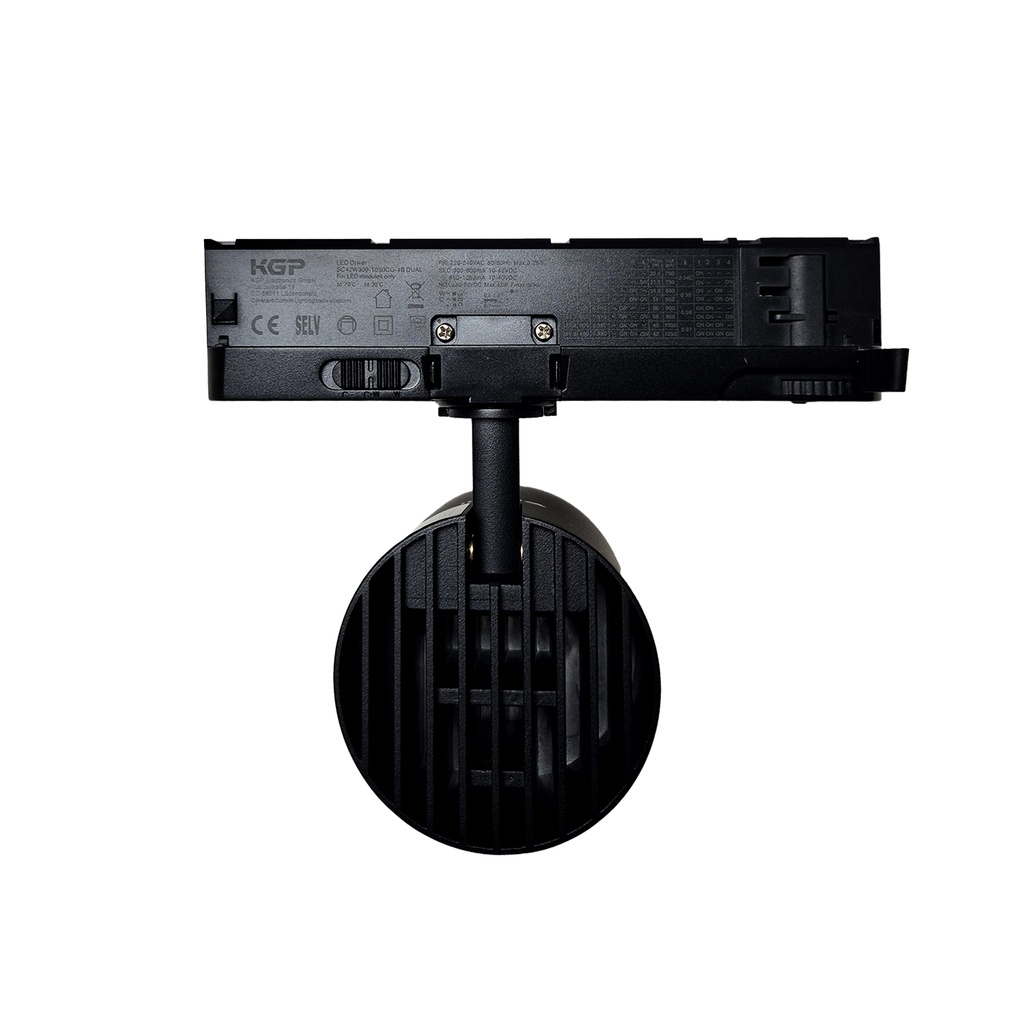 Frecia 30 - Luminaria LED proyector de enfoque para Riel Trifásico, 30W, 3000lm, Ra>90, CCT Seleccionable 3000, 3500, 4000K