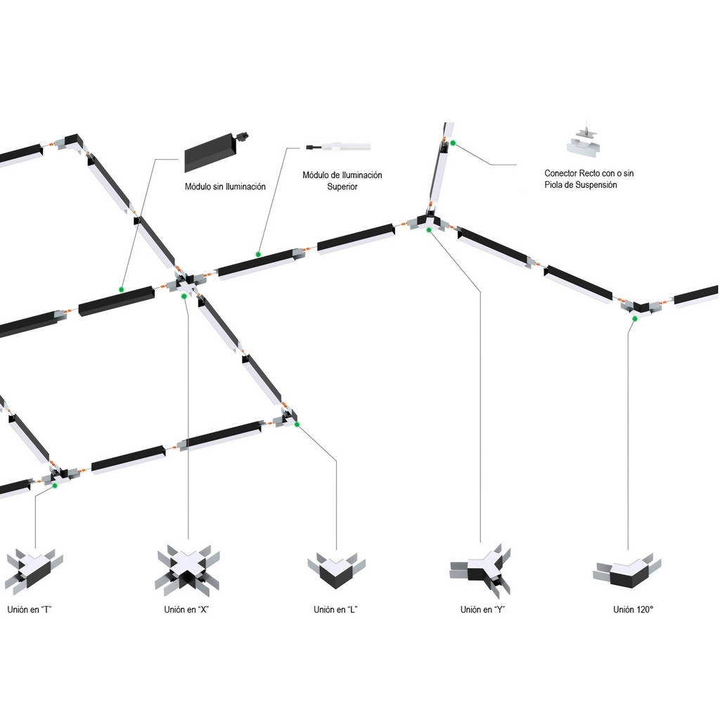 Conector Recto Para Unión de Luminarias Sigma Evo