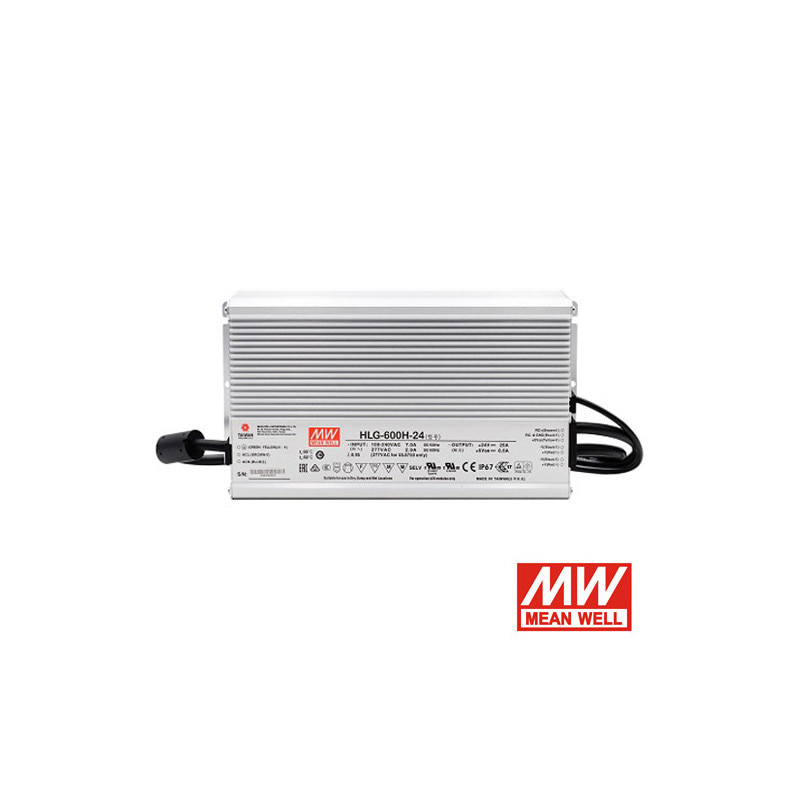 [HLG600H-24] Driver Mean Well 24V 600W IP67 serie HLG