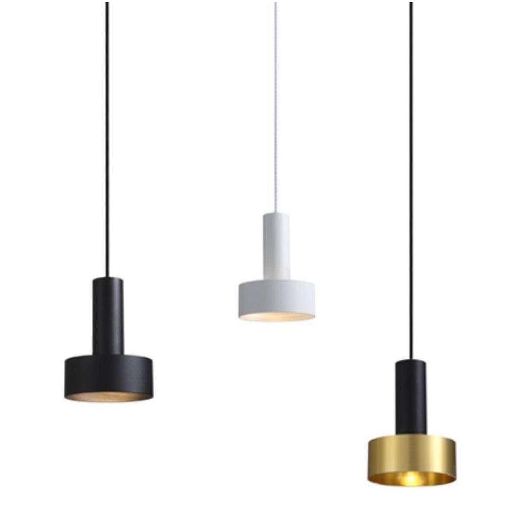 [LPL364-BK] Eva - Luminaria porta GU10 Suspendida (Negro)