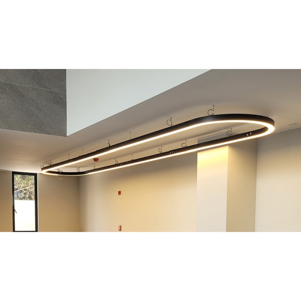 [L6080-B-C7530] Oval 6080/3200- Luminaria ovalada L: 3200x1200mm, 100lm/W, 3000k