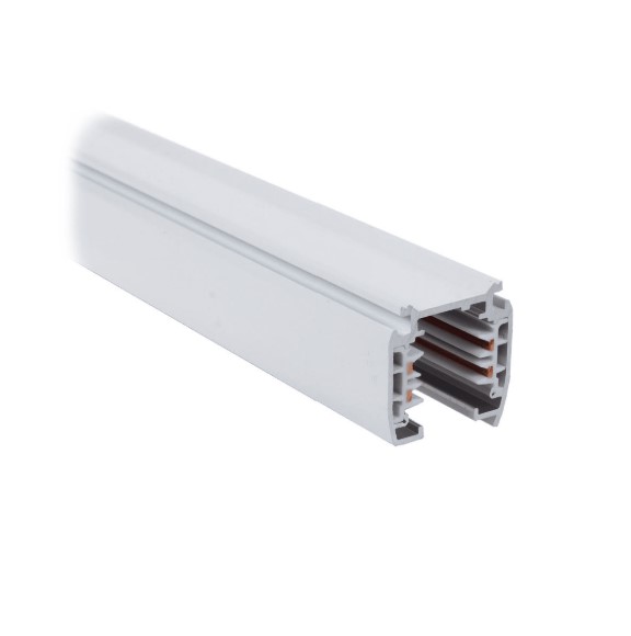 [LTR04-1-WT] Riel Trifásico Blanco de 3 Circuitos Independientes (4 Hilos) - 1m