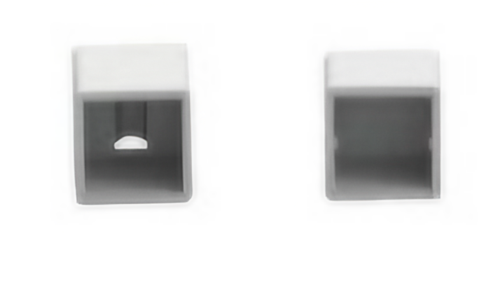 [NLF1010-F-CAP] Tapas Terminal para Cinta Neon NLF1010 (1 Tapa Ciega + Tapa con Entrada para Cable)