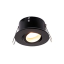 Mateo BK - Soporte GU10 IP65 Direccionable 360°, Embutido Antideslumbrante Negro