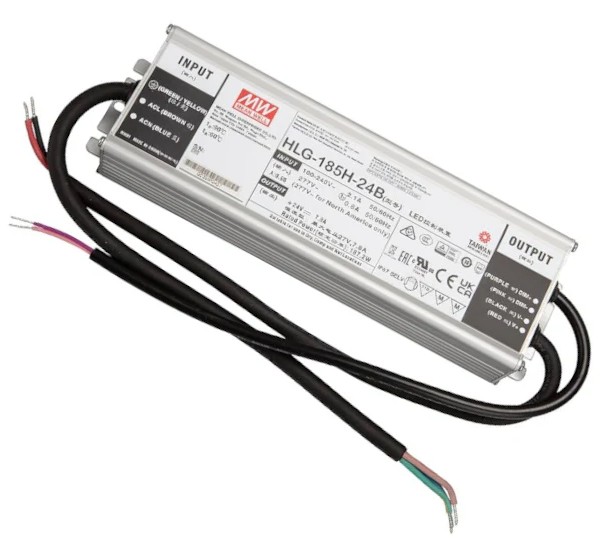 Driver Mean Well 24V 185 IP67 serie HLG