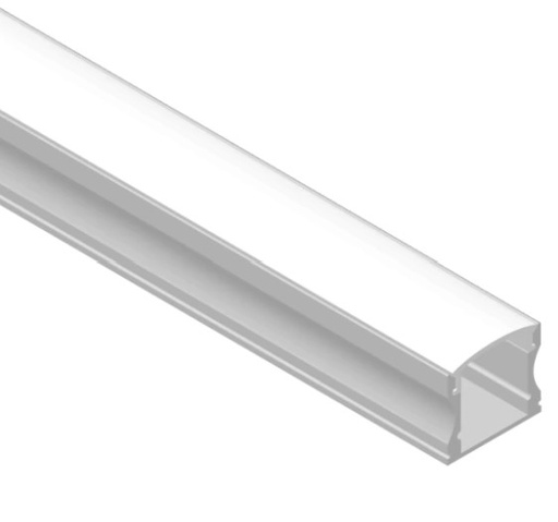 [A1715] Perfil de Aluminio Rectangular 17x15mm Sobrepuesto para Cinta LED, 2m
