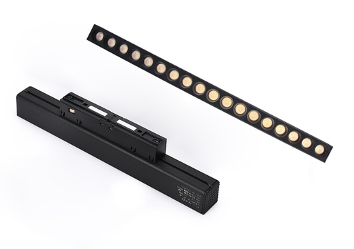 [L20/GS-12W] Milos 12 - Downlight LED de ánglulo cerrado para Riel Magnético, 12W, 900lm, 3000K, Ra>90, L=22cm