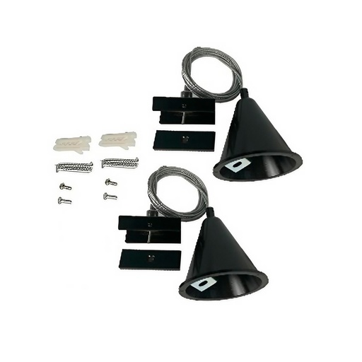 [BY-THR] Sistema de Suspensión regulable de 2 piolas de acero para rieles Trifásicos