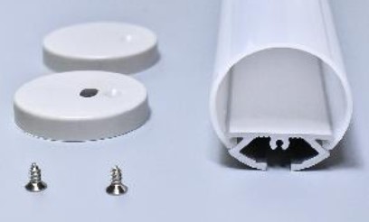 [AD30] Perfil de Aluminio con Difusor Curvo para Cinta LED, 110cm 